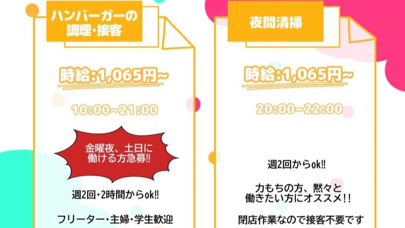 マクドナルド関マーゴ店 アルバイト募集情報2